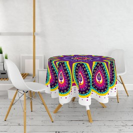 Hermia Mantel Multicolor con Impresión 3D de 160 cm de Diámetro